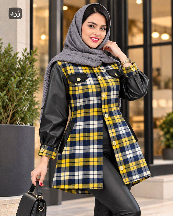 مانتو ترکیبی شاکمن زیبا و جذاب 😍🌺25898شایسته
