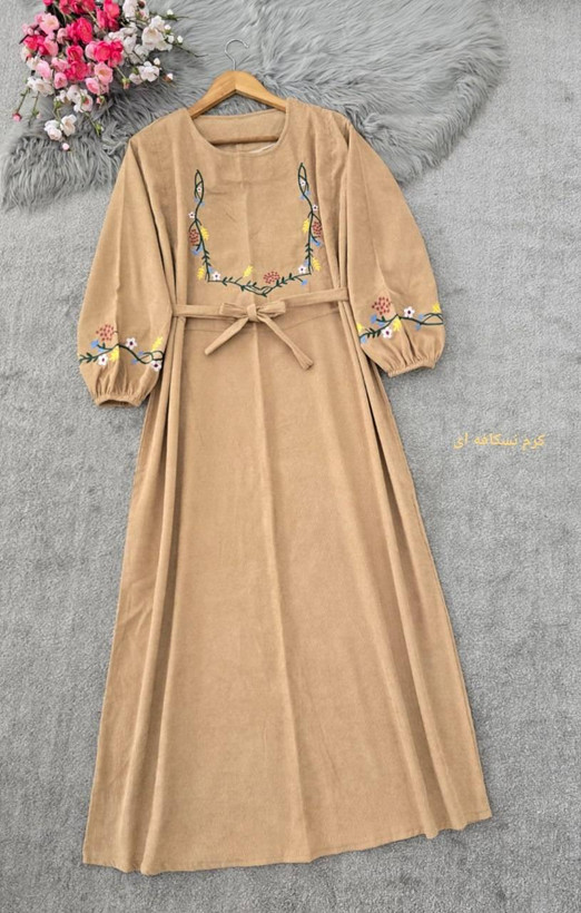 کفتان گلدوزی گلبرگ پاییزه🌿 با کیفیت عالی ✅ والی26112
