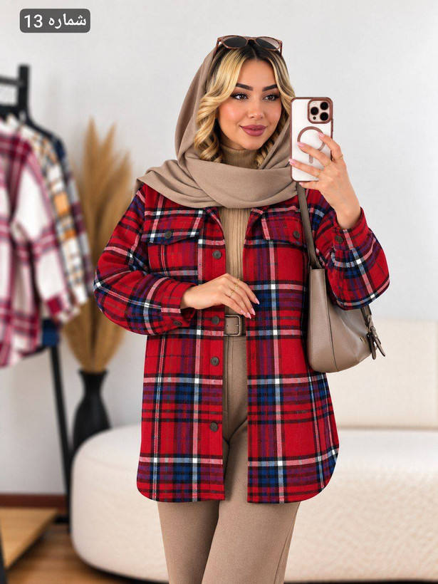 مانتو چهارخونه نسیم🌺😍26304شایسته