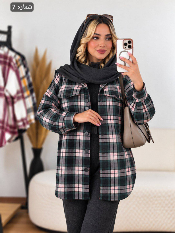 مانتو چهارخونه نسیم🌺😍26304شایسته