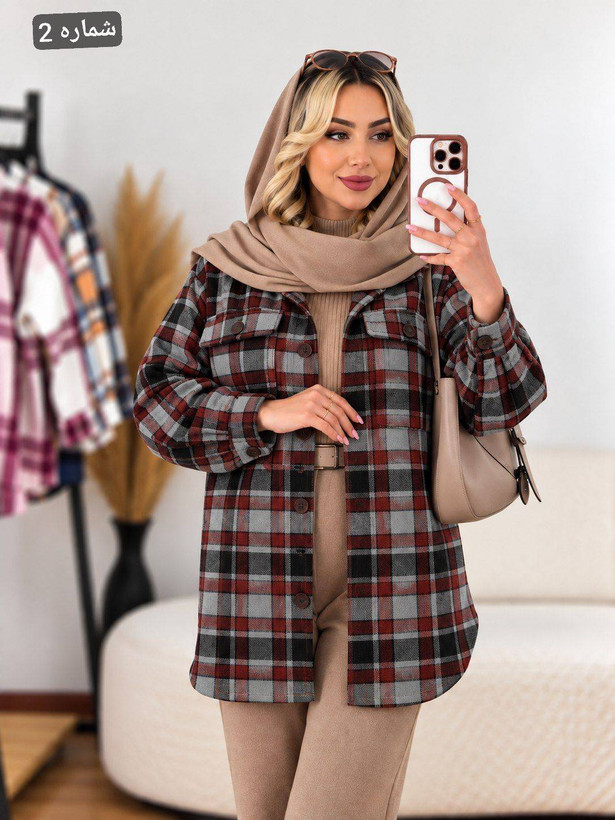 مانتو چهارخونه نسیم🌺😍26304شایسته