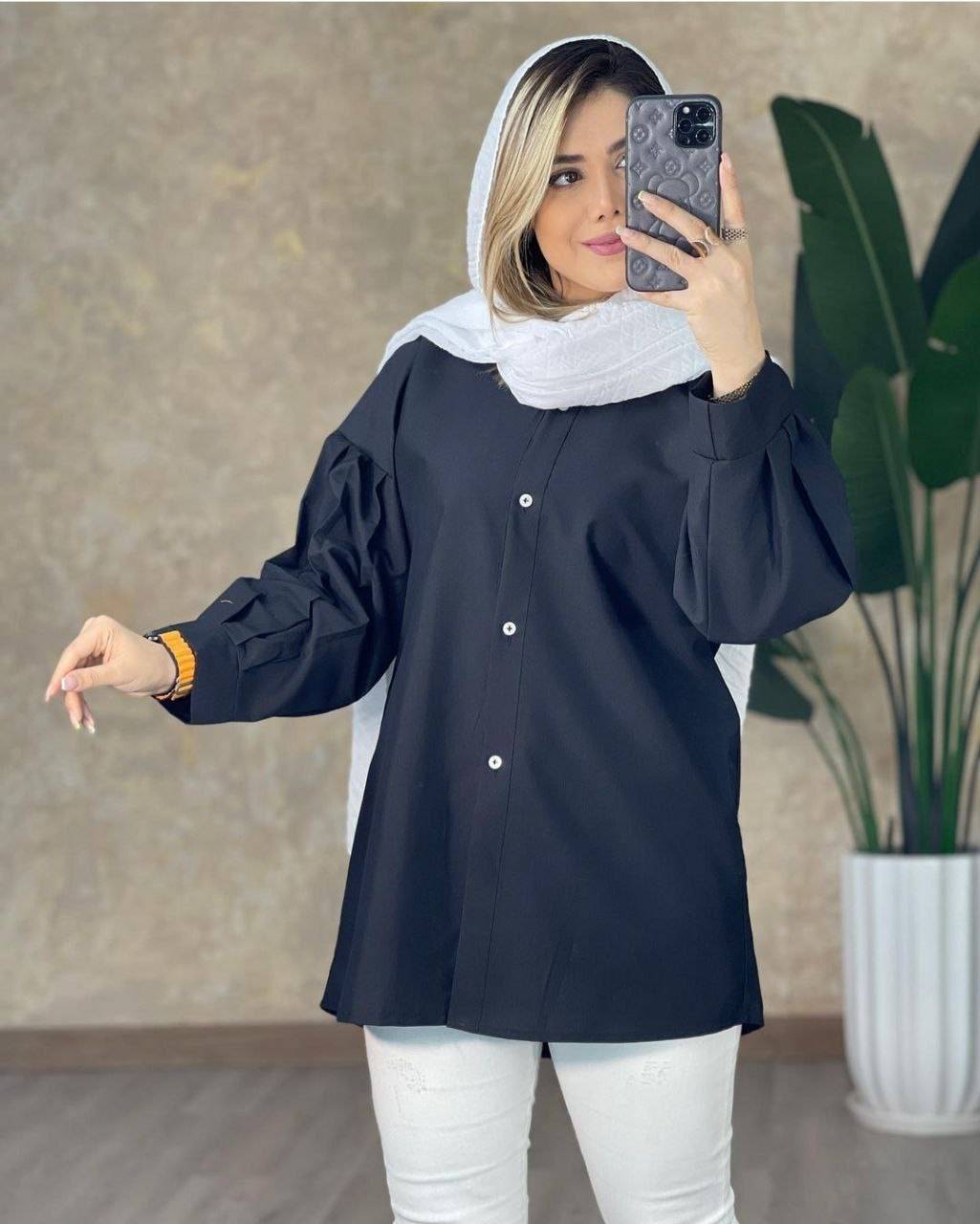 شومیز بهار  داکرون درجه یک در دورنگ 🌈 الیزه