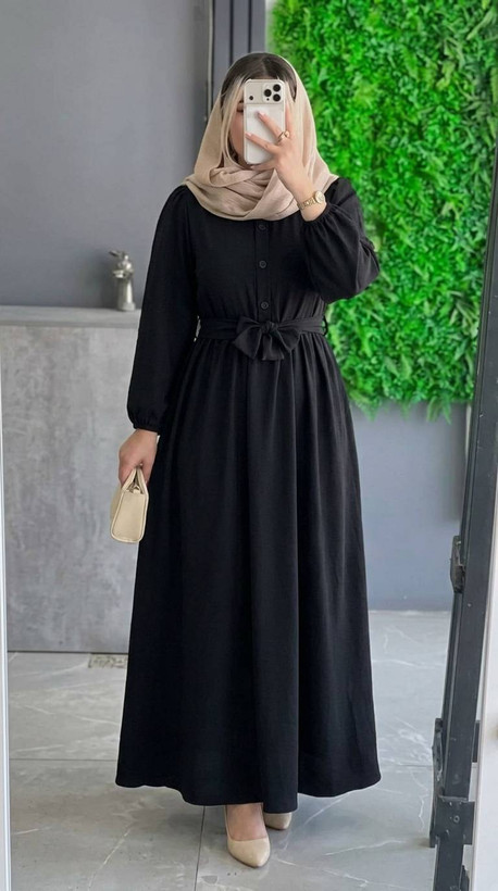 پیراهن بلند سه دکمه 🎀🪷کد 16451 ناز
