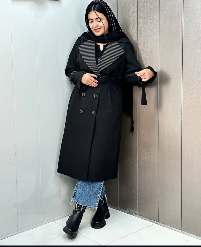 مانتو بارونی آبان🌺😍3076 چیچک