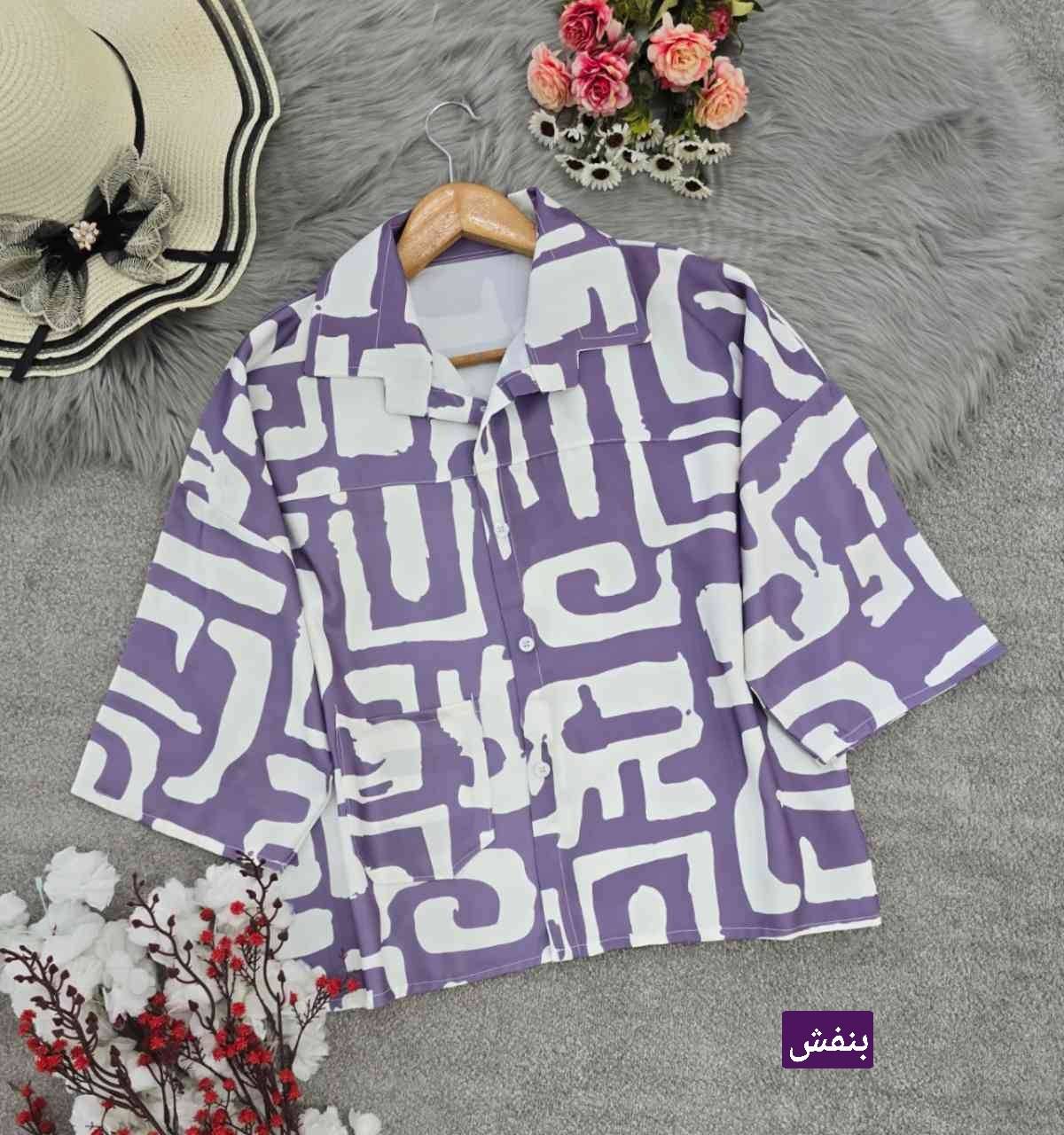 شومیز باکسی طرحدار ❤️🫀کد 18019 کلا