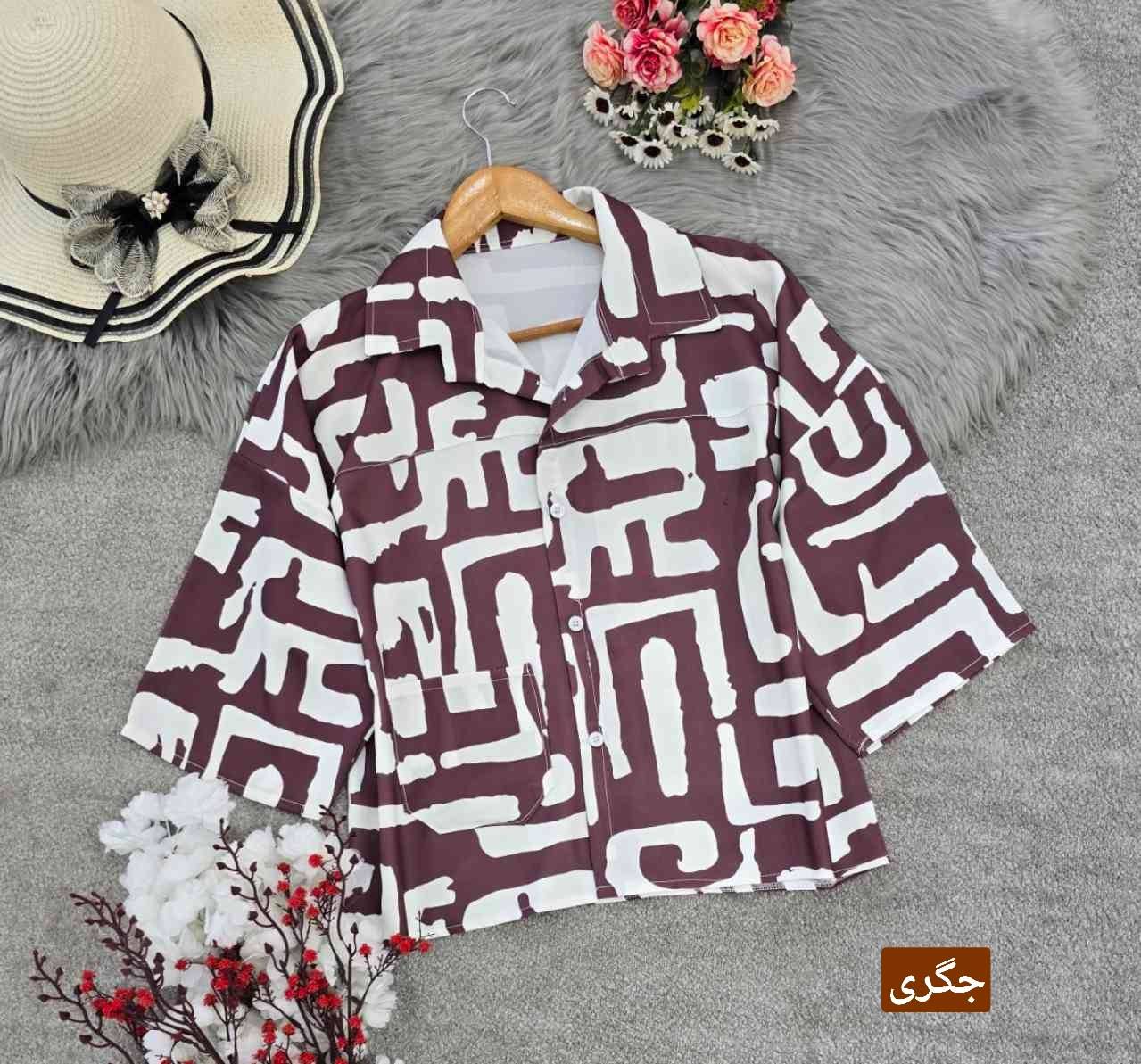 شومیز باکسی طرحدار ❤️🫀کد 18019 کلا
