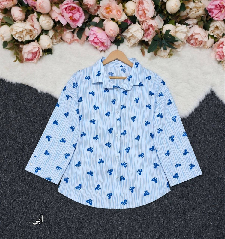 شومیز مانتویی پاپیون 💕🎀کد9452 آرات