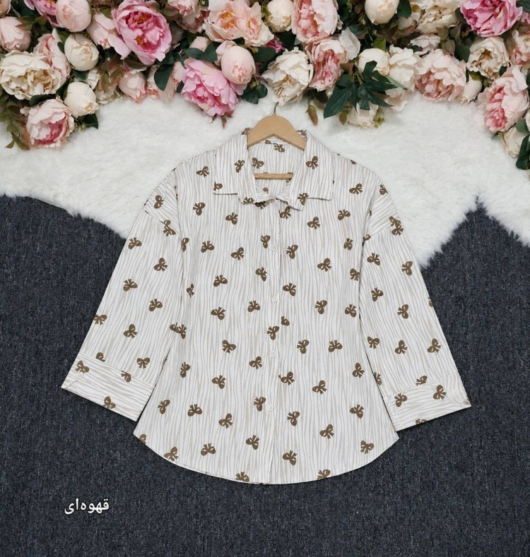 شومیز مانتویی پاپیون 💕🎀کد9452 آرات
