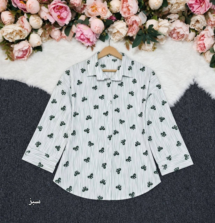 شومیز مانتویی پاپیون 💕🎀کد9452 آرات
