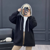 سویشرت کلاه دار طوسی 😍🌺1102نفیس