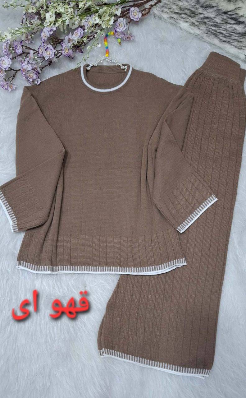 ست بلوز شلوار دندان موشی در رنگبندی 🥰🥰کد۲۷۴۴۲ فار