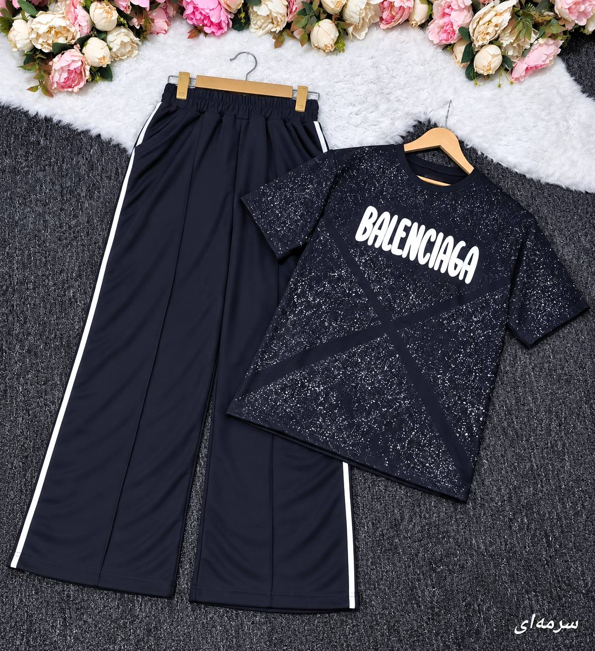 ست تیشرت شلوار balenciaga 😍🎀کد 27526 مد