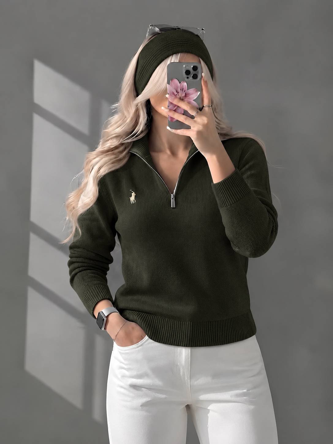 پلوشرت نیم زیپ 🫀😍کد 24720 طاها