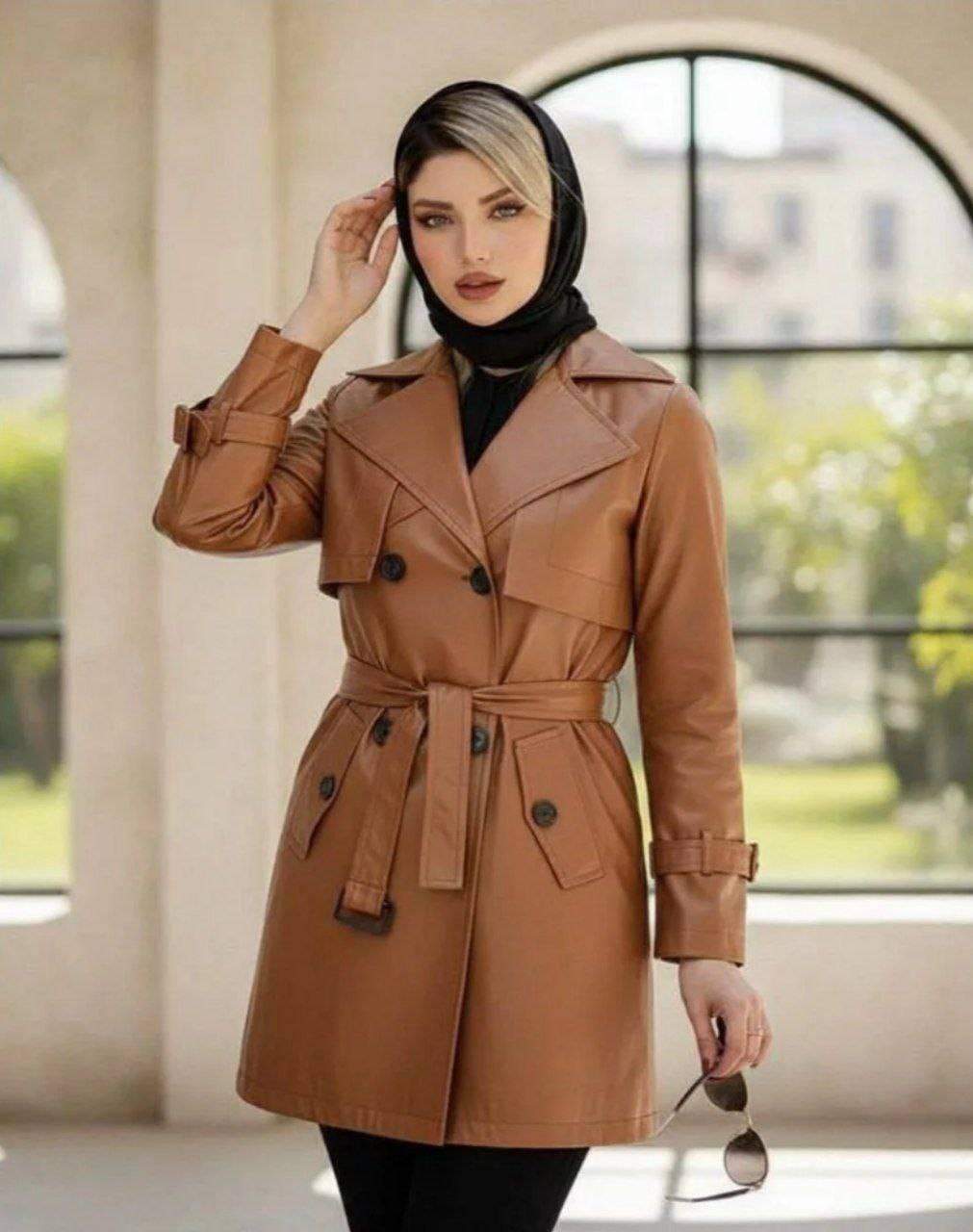 پالتو چرم آسو 🦋😍کد 815 ادرا