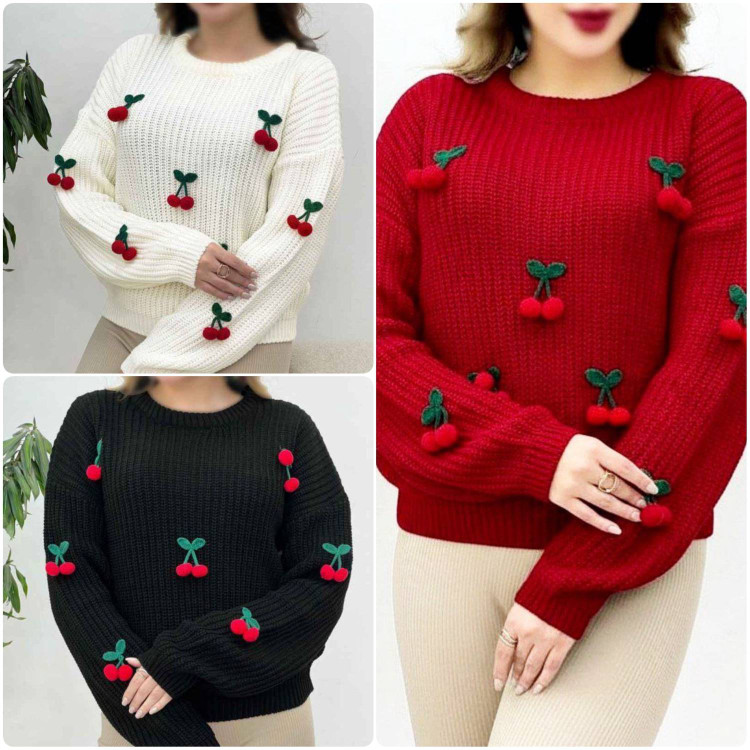 بلوز بافت گیلاسی 🍒 با رنگ بندی و کیفیت عالی ✅ الیش24415