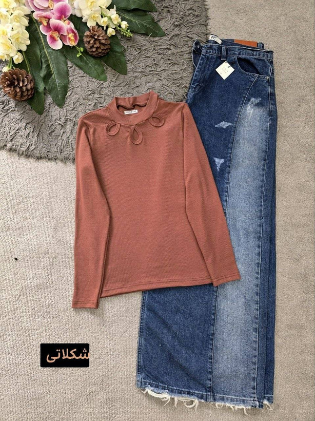 بلوز یقه مدل دار ☘️🌺27794نفیس