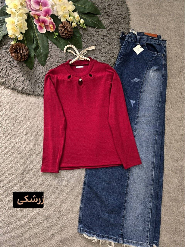 بلوز یقه مدل دار ☘️🌺27794نفیس