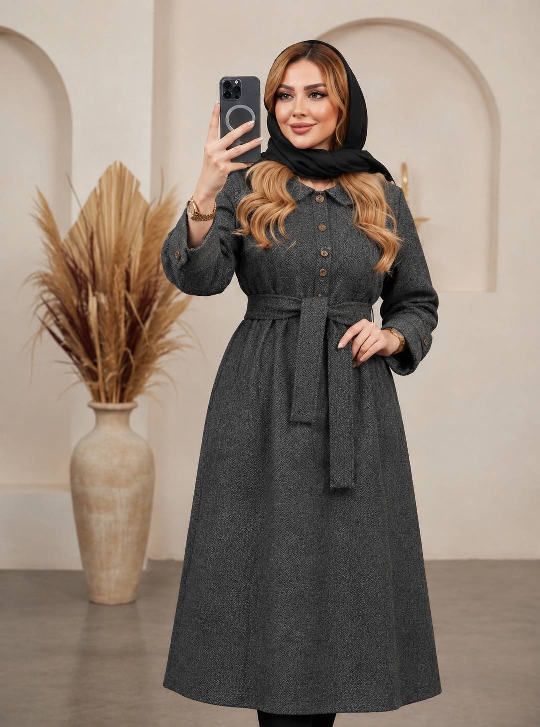 پالتو (کفتان)جناغی تکرنگ 🎀🎀کد۲۴۵۲۵ دل