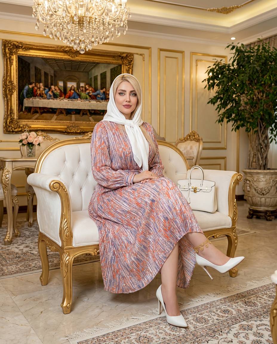 پیراهن پاییزه شاین دار تکرنگ 🌈🌈 کد ۲۴۲۷۰ دل