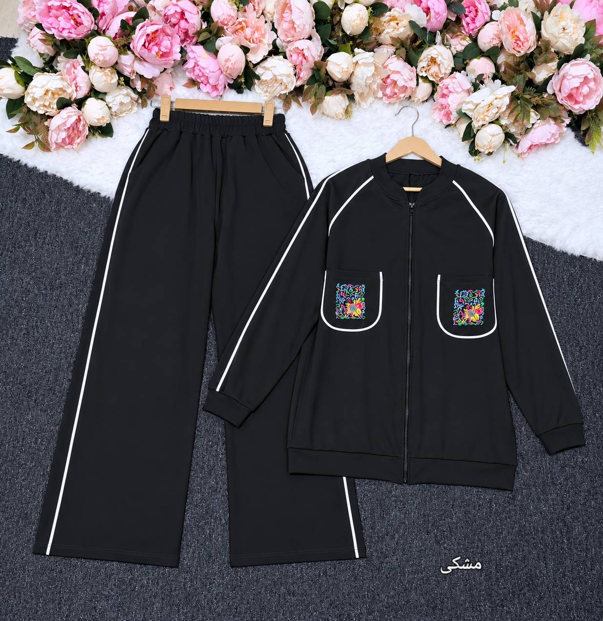 ست سویشرت شلوار گلدوزی ❤️🎀کد 27909 ارا