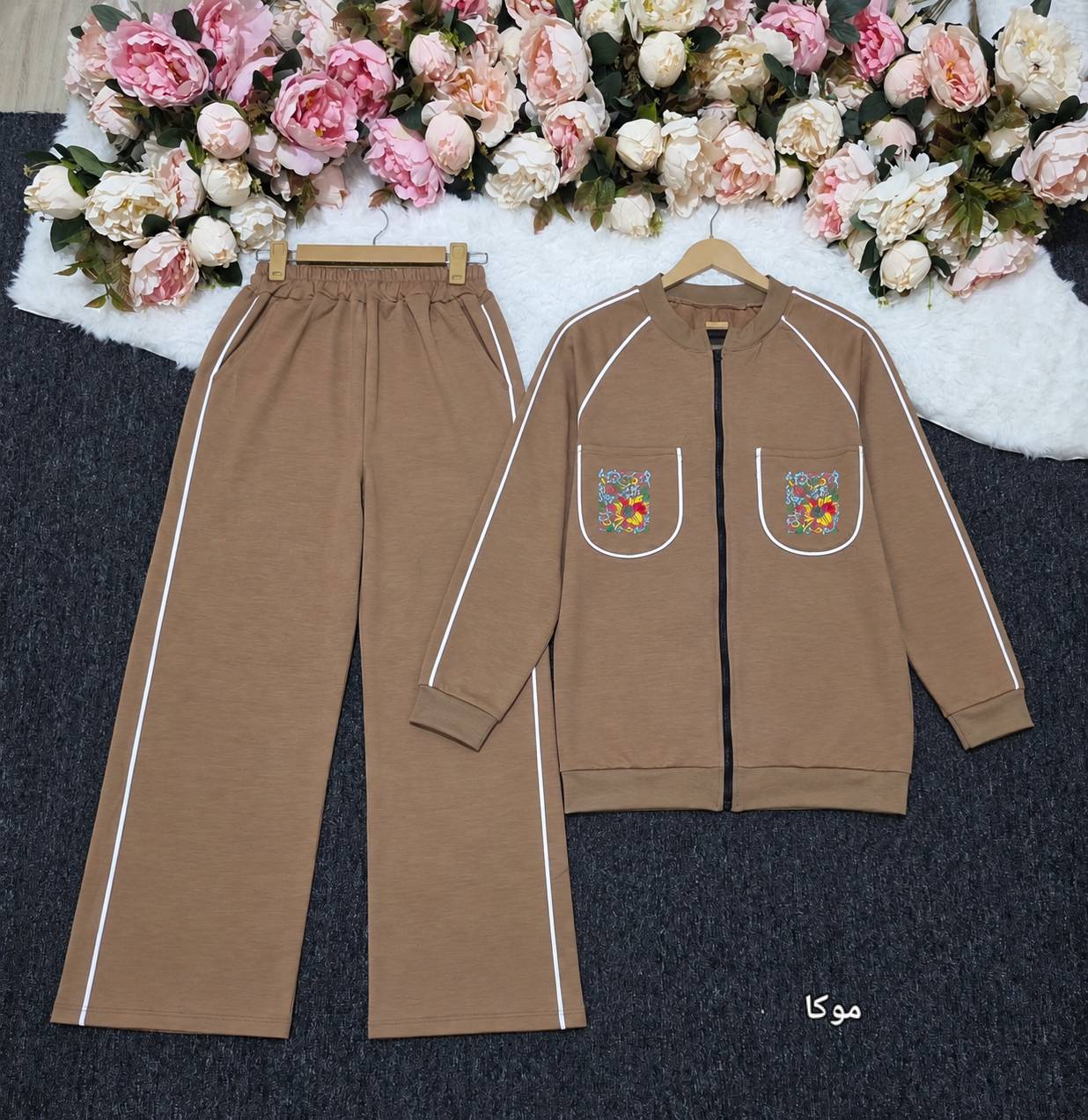 ست سویشرت شلوار گلدوزی ❤️🎀کد 27909 ارا