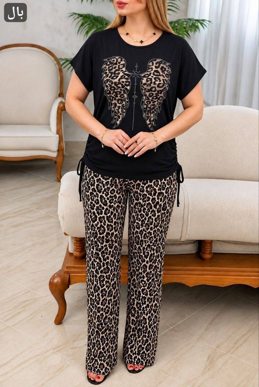 ست تونیک شلوار بانکی🌺☘️24534شایسته