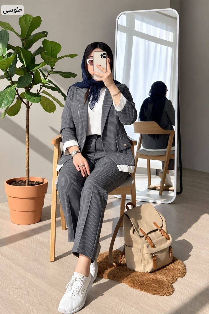 ست کت شلوار مادینا 🌺☘️5225 شایسته