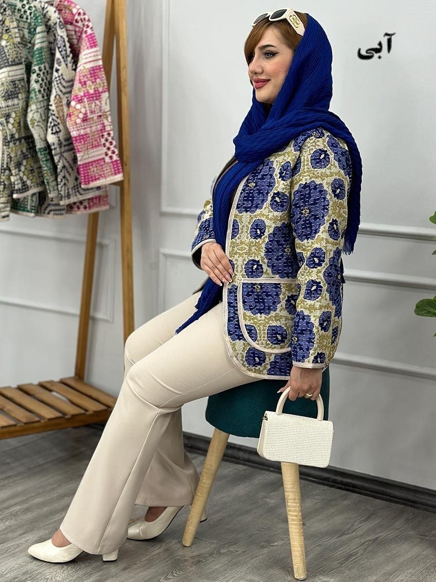 کت تک گلپر 🌼 با پارچه تافته ✅الیش22738