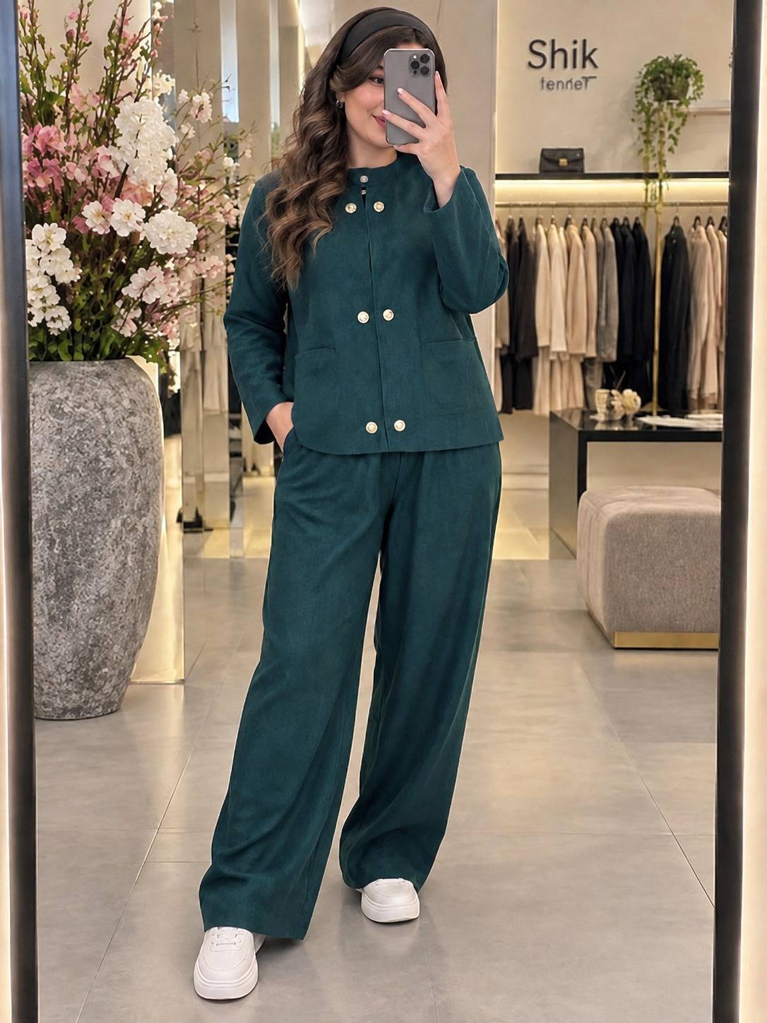ست کت و شلوار مخمل کبریتی نوژا🌿 با کیفیت عالی ✅ والی27915
