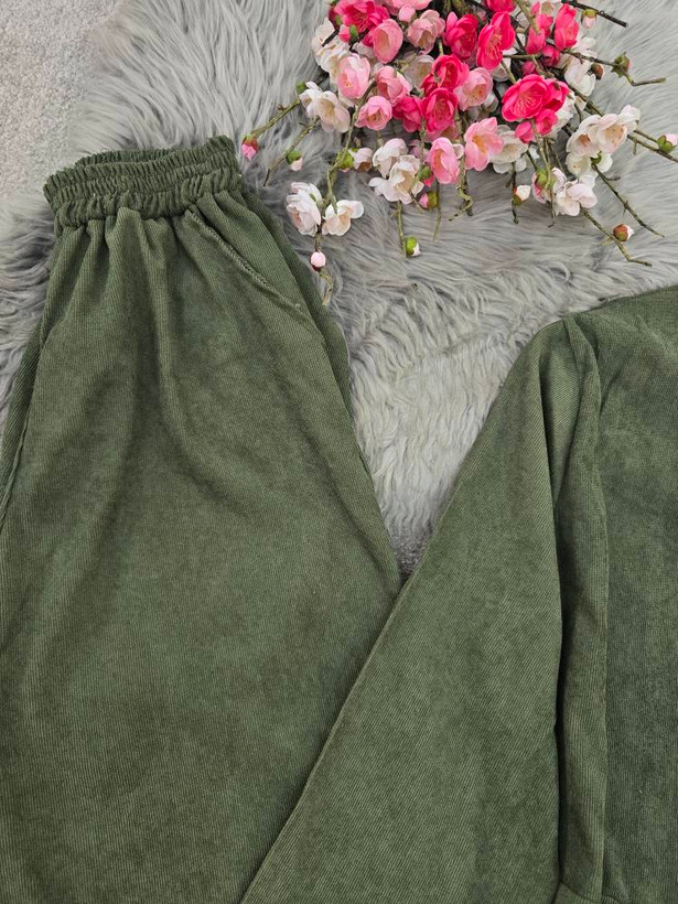 ست کت و شلوار مخمل کبریتی نوژا🌿 با کیفیت عالی ✅ والی27915