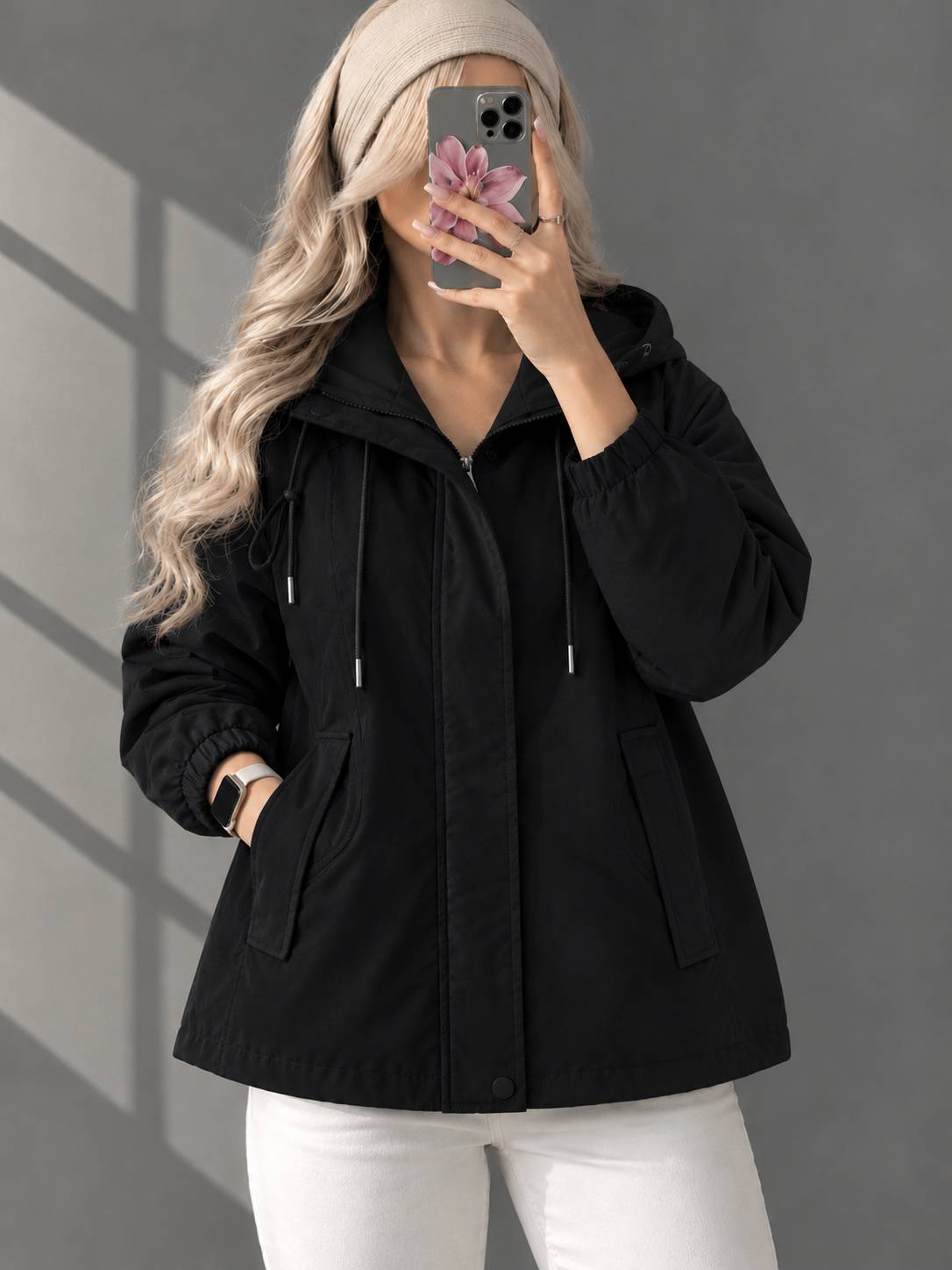 بارونی کلاهدار با استر مهتاب 🫀🎀کد 822 آدرا