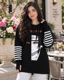 تیشرت لانگ فینگر دار551🌺☘️دخت1165