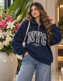 هودی نیم زيپ NYC در رنگبندی 🎀🎀کد۲۸۰۶۲ مد