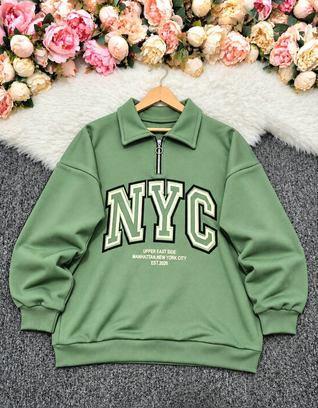 هودی نیم زيپ NYC در رنگبندی 🎀🎀کد۲۸۰۶۲ مد