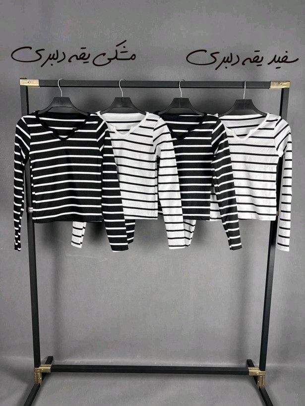 بلوز ترند راه راه دررنگبندی 🎀🎀کد ۲۸۰۶۸ دل