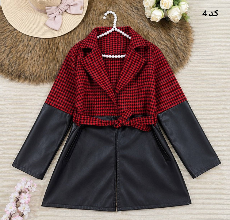مانتو ترکیبی کمربند دار 🌹🎀کد 2678 ساری