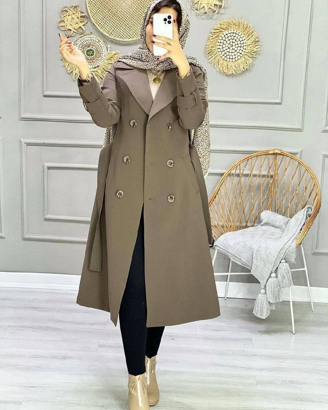 بارونی آستر دار صبا سایز بزرگ 🎀🫀کد 824 آدرا