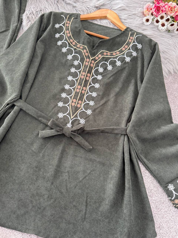 ست تونیک و شلوار شرمین پاییزه🌿 با کیفیت عالی ✅ والی4730