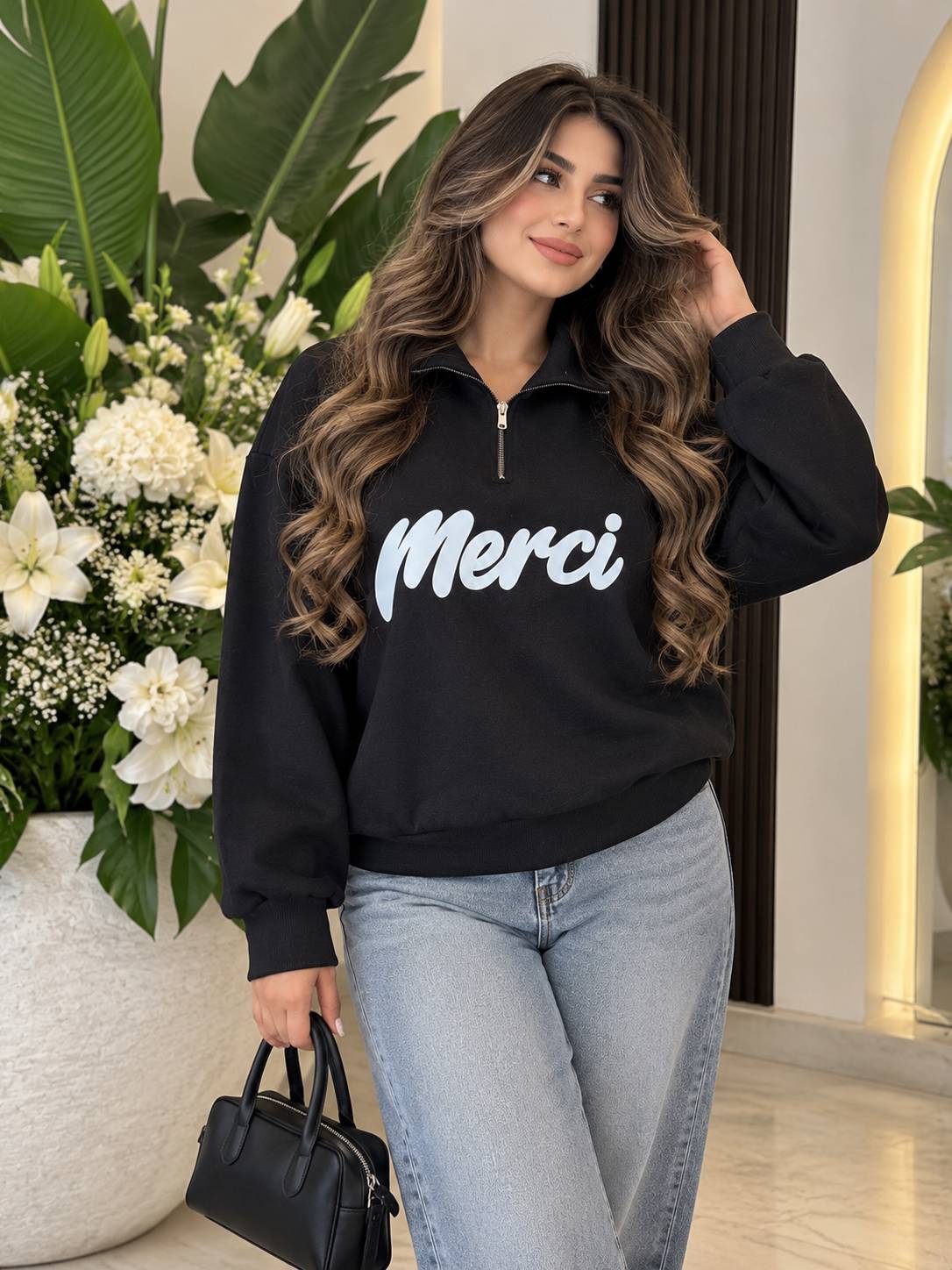 دورس نیم زیپ Merci در رنگبندی 🎀🎀کد۲۸۲۲۹ مد