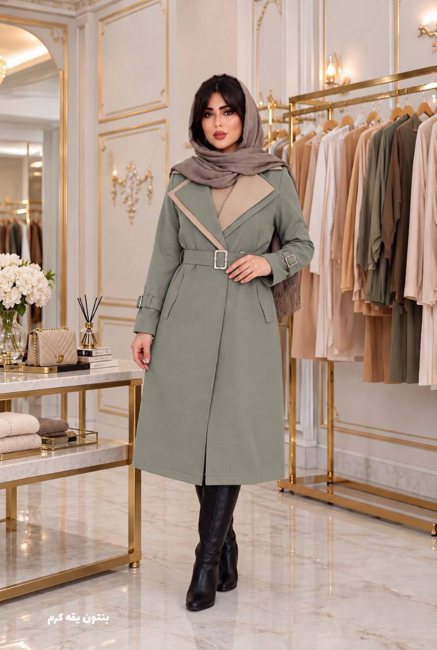 مانتو بارانی السانا🌿 با کیفیت عالی ✅ ارغوان 101153