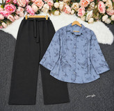 ست مانتو شلوار پروانه 🦋🎀کد 28376 ارا