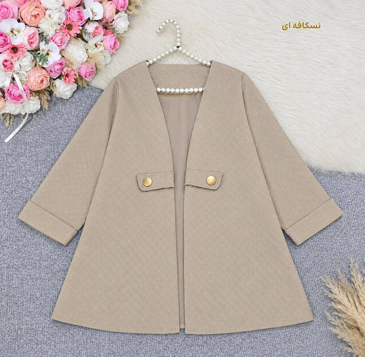 پالتو فوتر دو قاپک 🦋🎀کد 28378 ساری