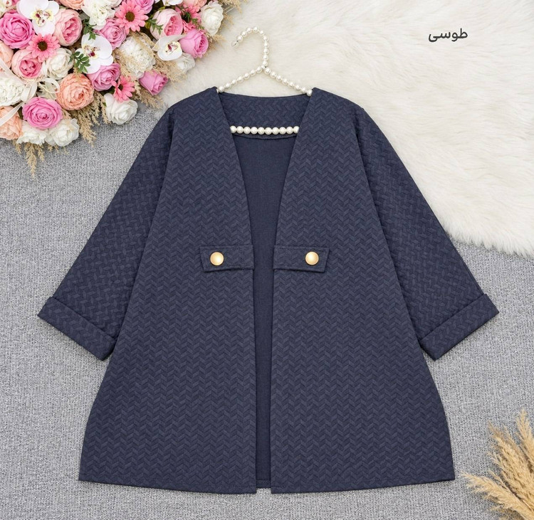 پالتو فوتر دو قاپک 🦋🎀کد 28378 ساری