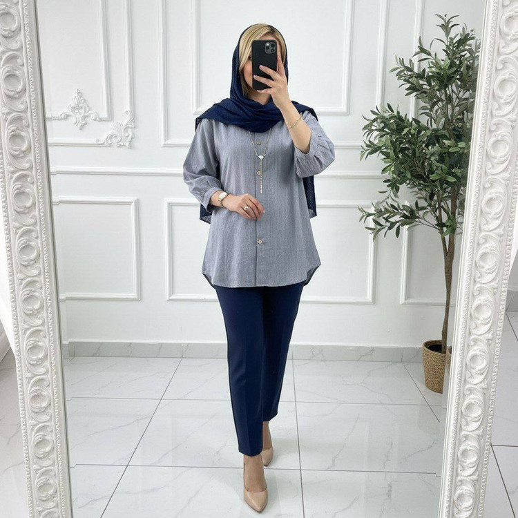 شومیز مانتویی آبشاری ماهلین تنخور زیبا و شیک 🥰😍کد513 شانی