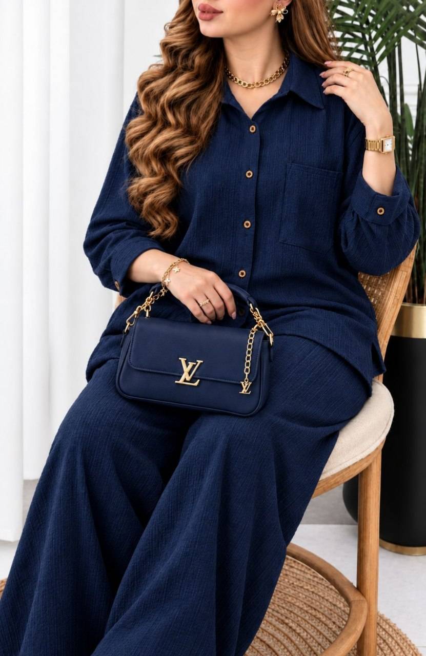 ست مانتو شلوار با رنگبندی عالی 🌺☘️کد 7661نفیس