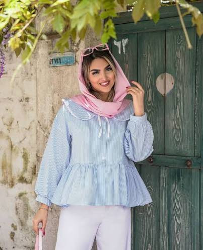 شومیز یقه ب ب🌺15411 نفیس