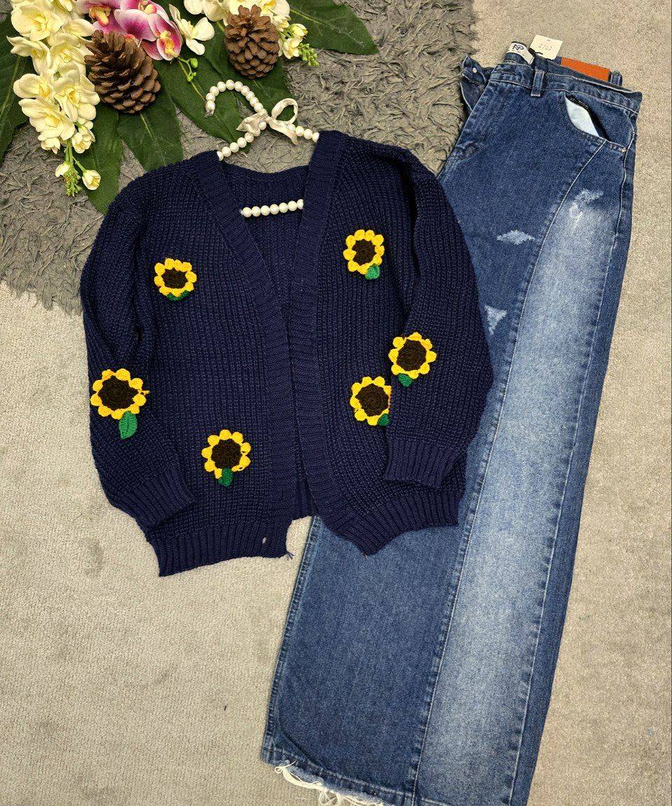ژاکت بافت آفتابگردون 🌺✨24855 نفیس
