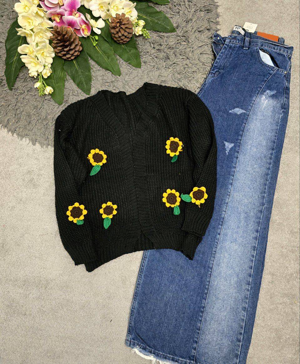 ژاکت بافت آفتابگردون 🌺✨24855 نفیس