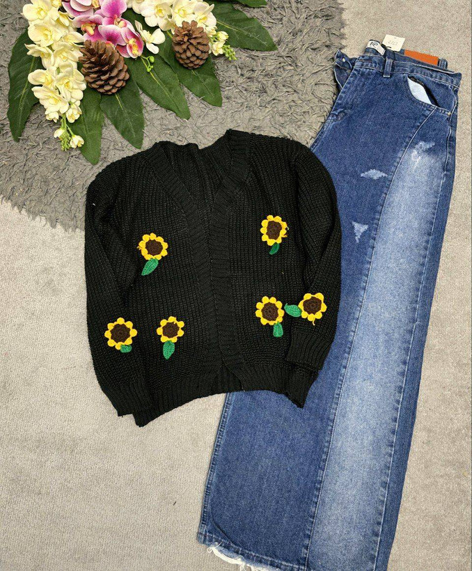 ژاکت بافت آفتابگردون 🌺✨24855 نفیس