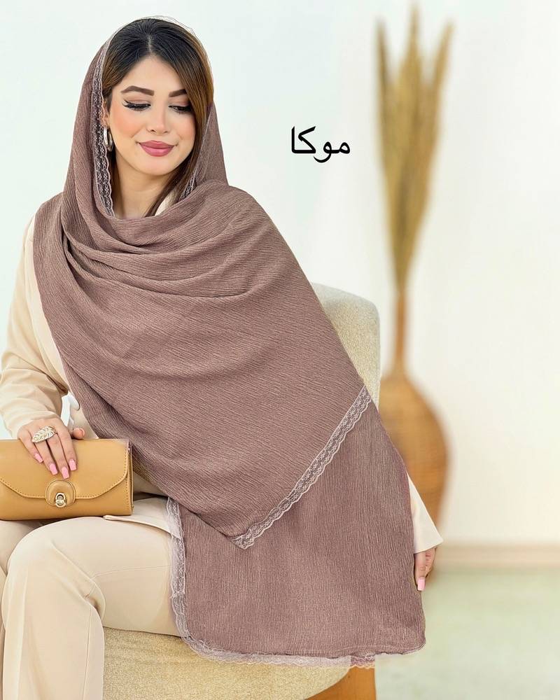 شال پلیسه لب توری ☘️🌺5826 نفیس